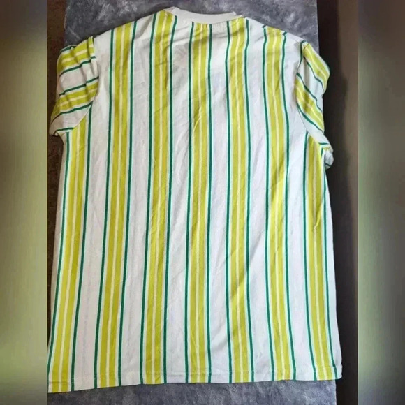 VSTR Premium Jamaica Shirt Mens Medium Short Sleeve Cotton Green Yellow - Picture 11 of 11